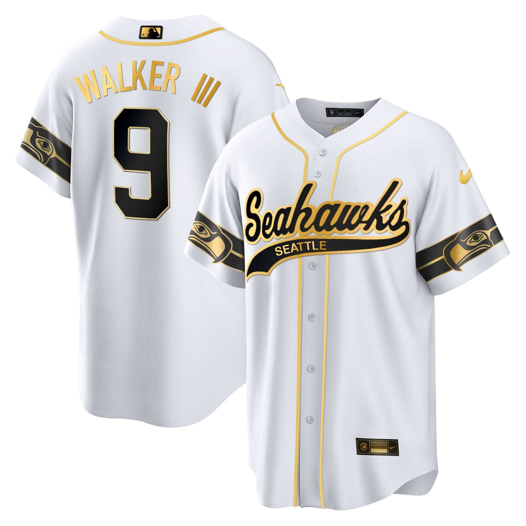 SEA Throwback & Gold Cool Base Jersey - All Stitched