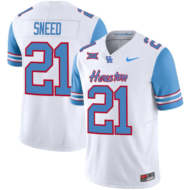 Men's Houston Cougars 2023 Oilers Inspired Vapor Jersey - All Stitched
