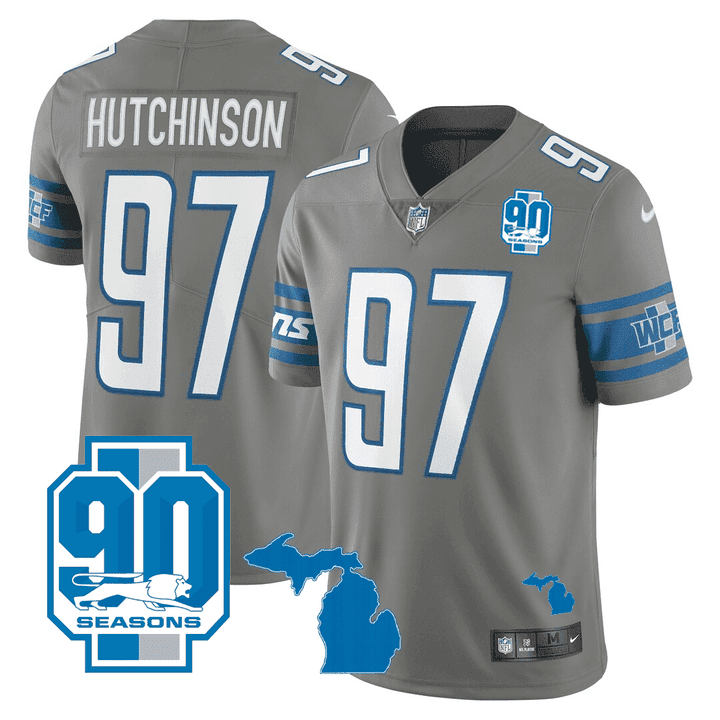 DET Michigan State & 90th Year Patch Jersey
