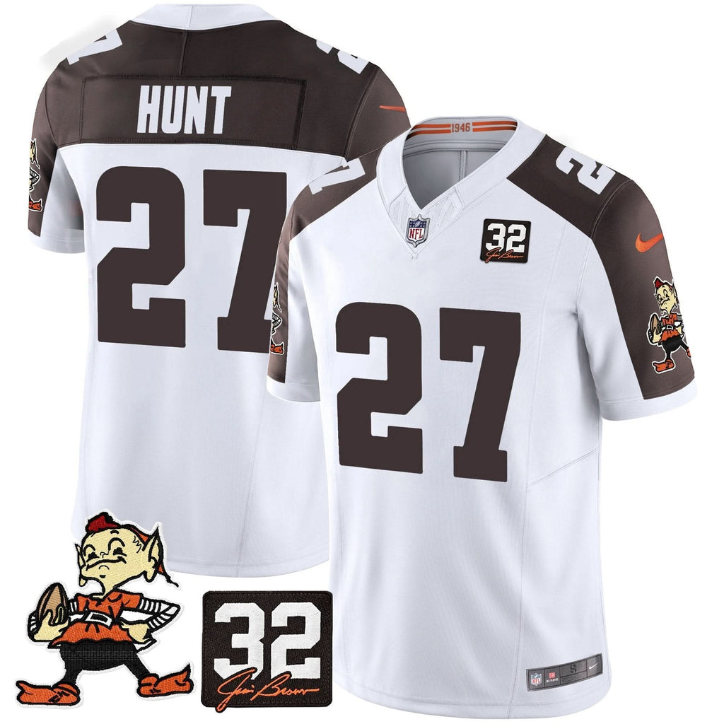 CLE #32 Jim Brown Memorial Patch Vapor Limited Jersey V2