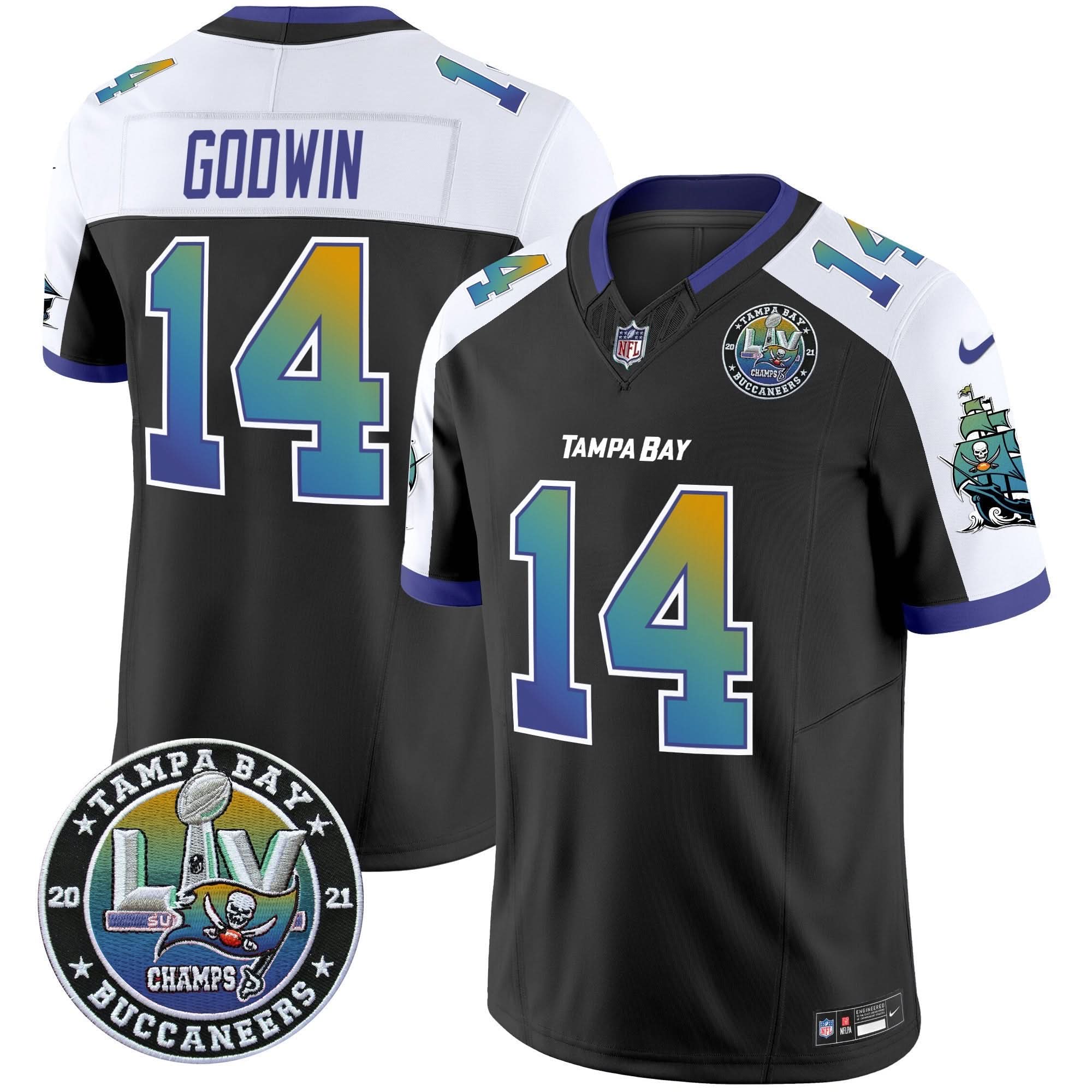 TB Tampa City Super Bowl LIV Patch Vapor Limited Jersey