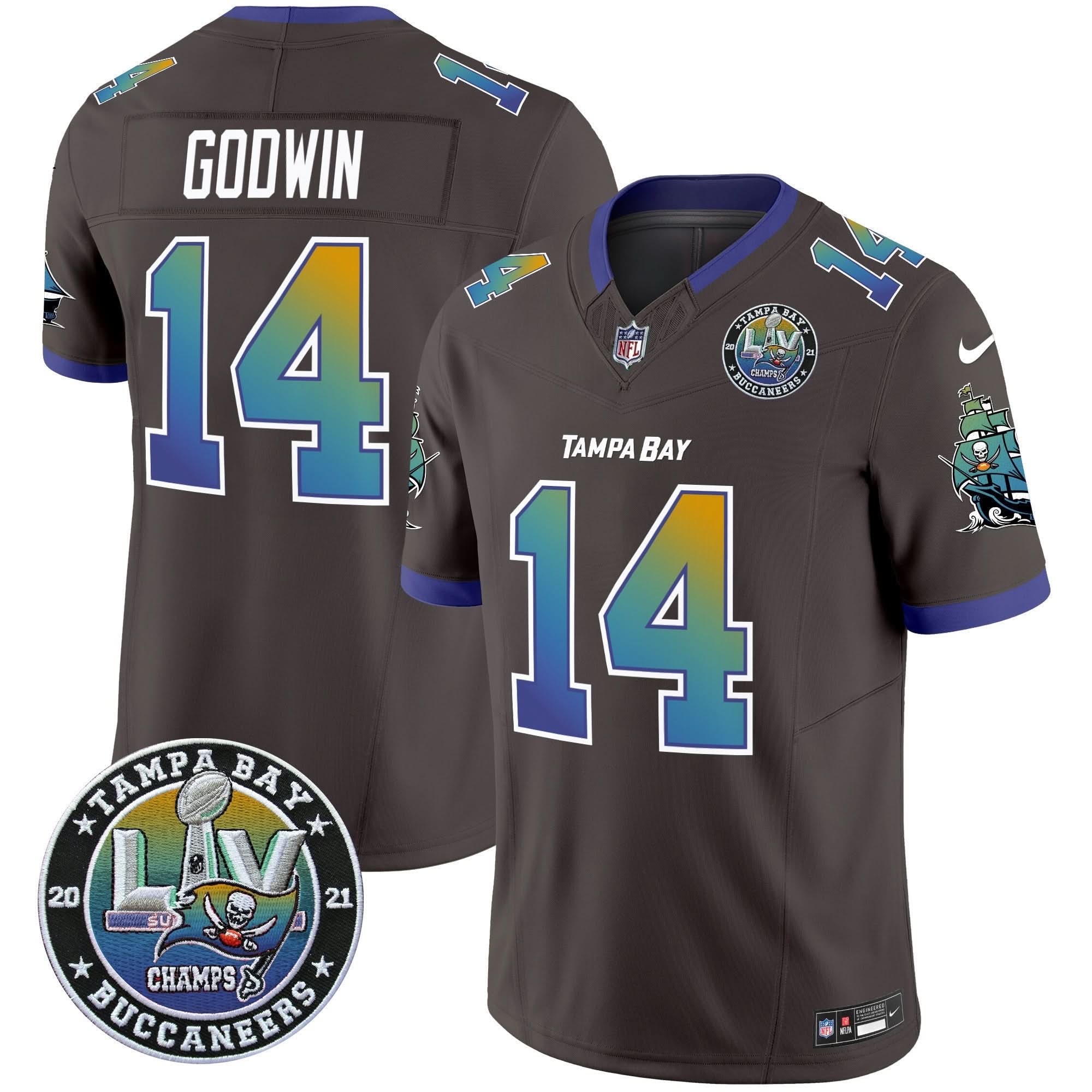 TB Tampa City Super Bowl LIV Patch Vapor Limited Jersey