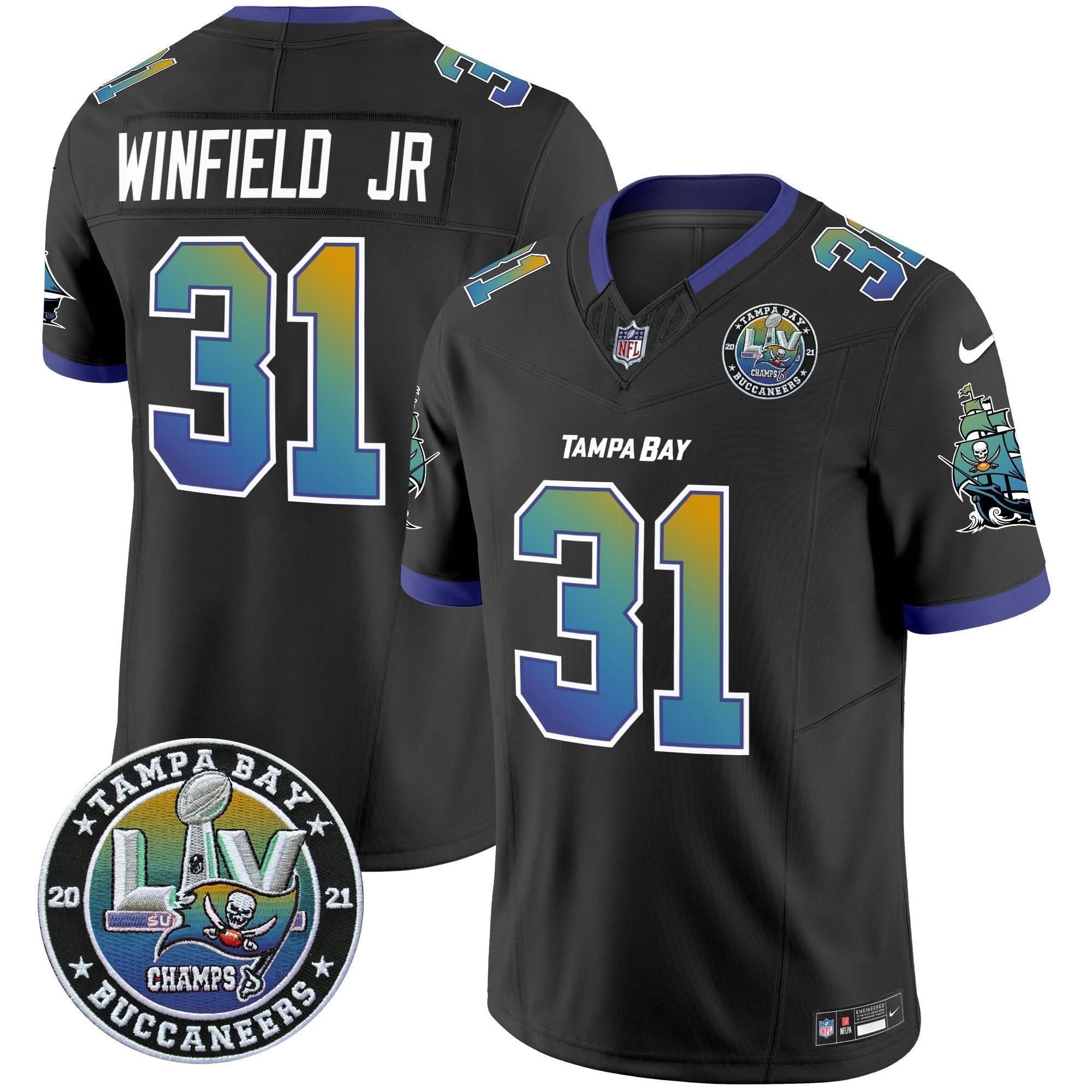 TB "Tampa City" Super Bowl LIV Patch Vapor Limited Jersey