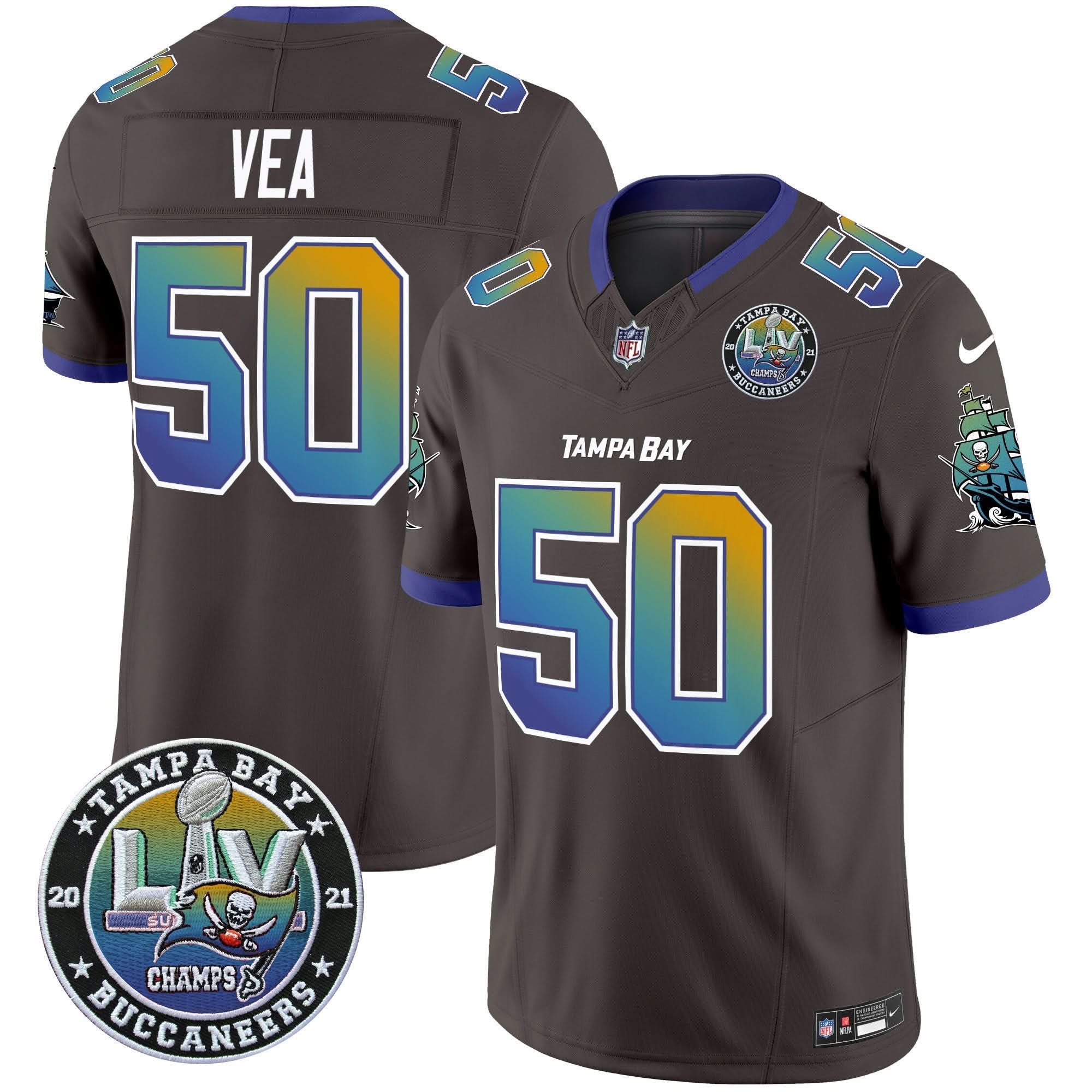 TB Tampa City Super Bowl LIV Patch Vapor Limited Jersey