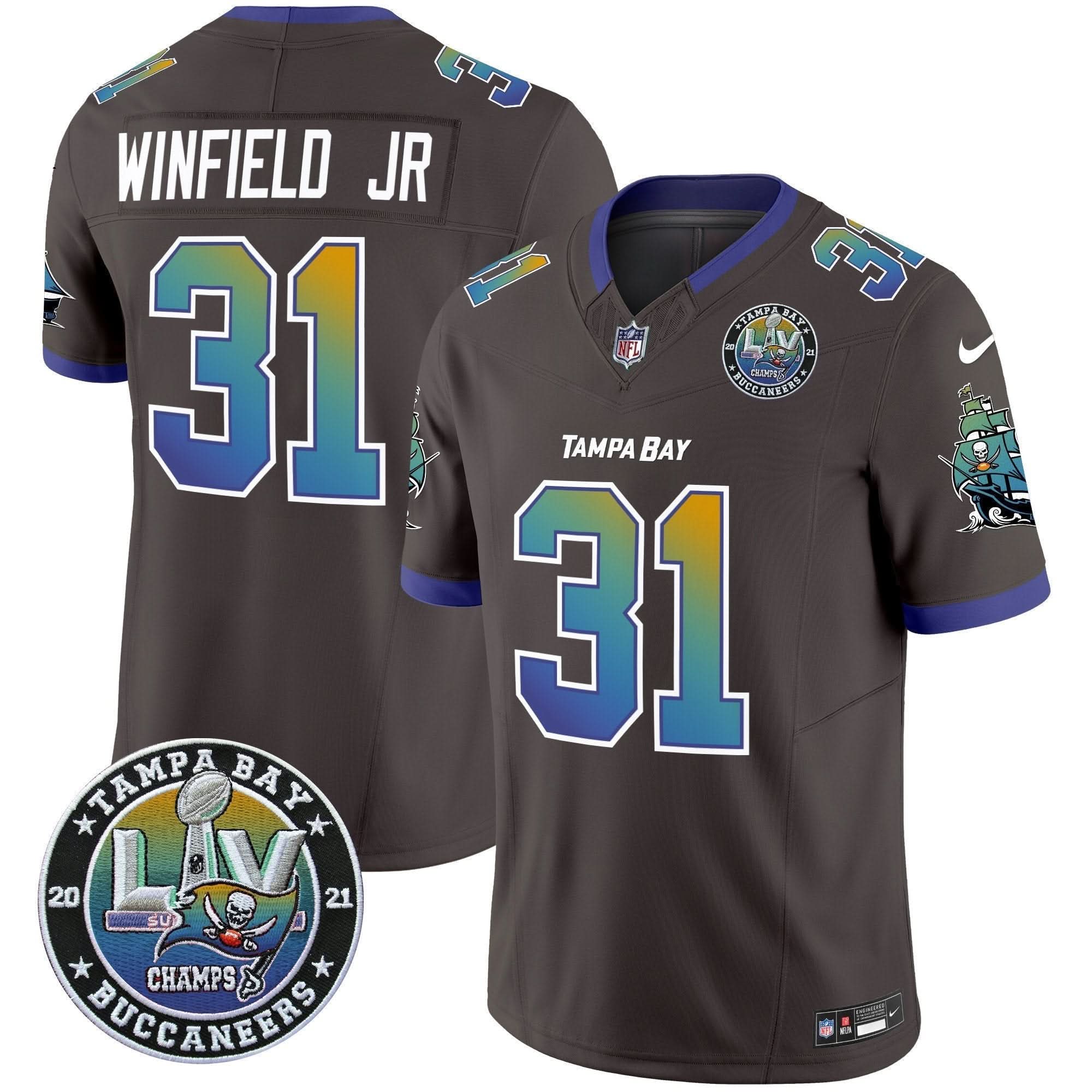 TB "Tampa City" Super Bowl LIV Patch Vapor Limited Jersey