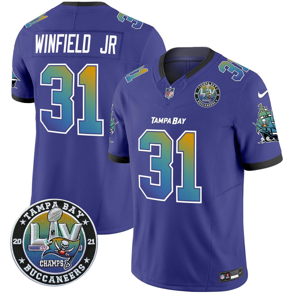 TB Tampa City Super Bowl LIV Patch Vapor Limited Jersey