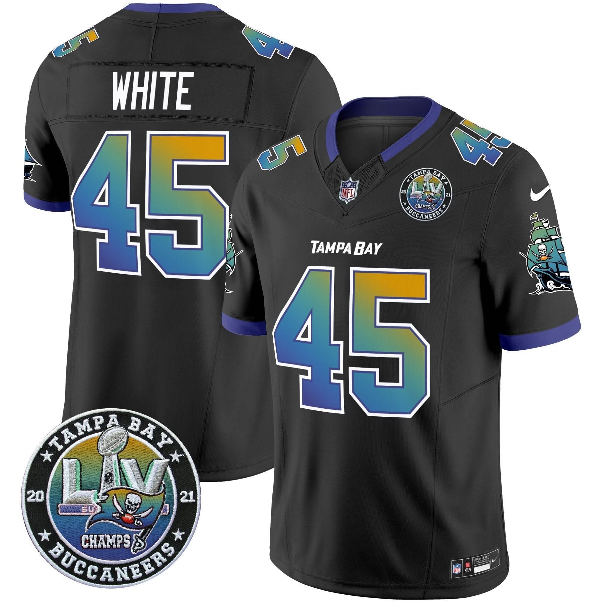 TB "Tampa City" Super Bowl LIV Patch Vapor Limited Jersey