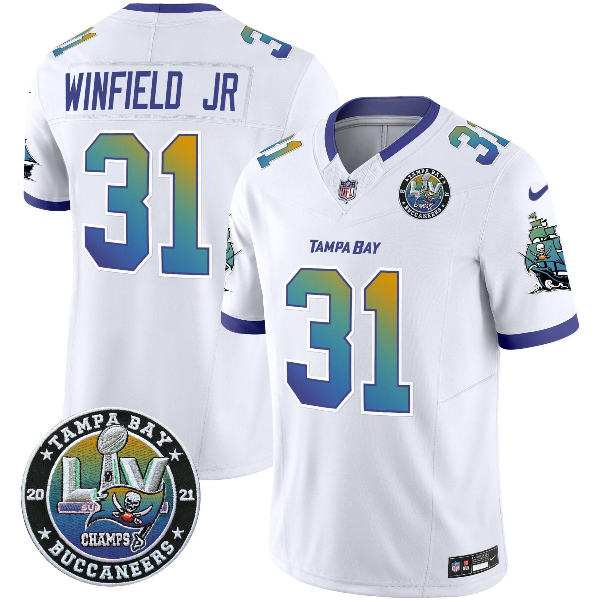 TB "Tampa City" Super Bowl LIV Patch Vapor Limited Jersey