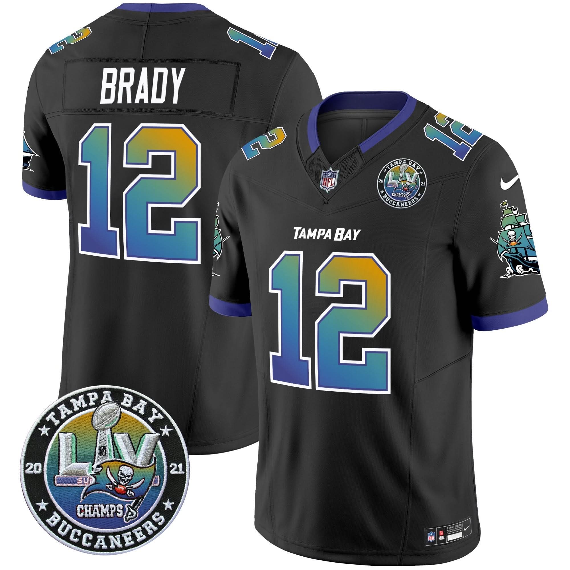 TB Tampa City Super Bowl LIV Patch Vapor Limited Jersey