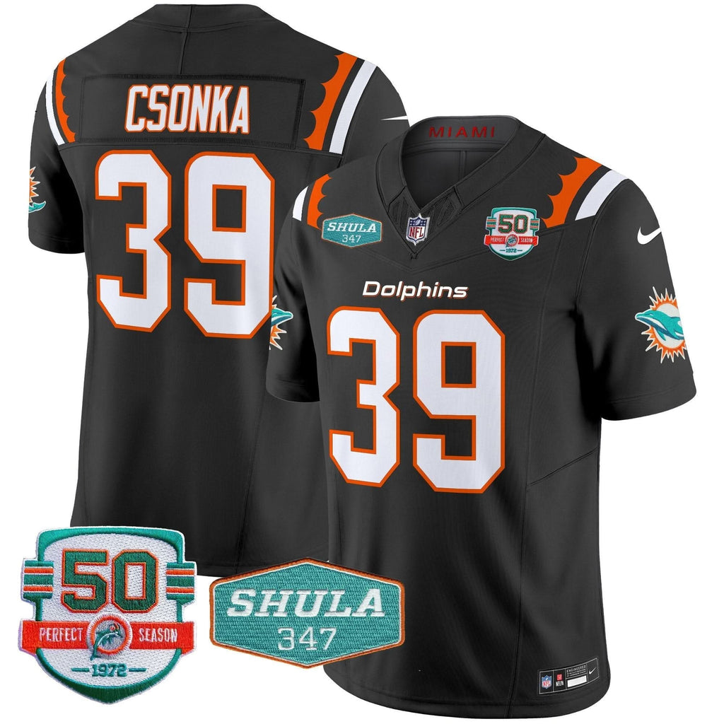 MIA 50th & Don Shula 347 Memorial Patch Vapor Limited Jersey