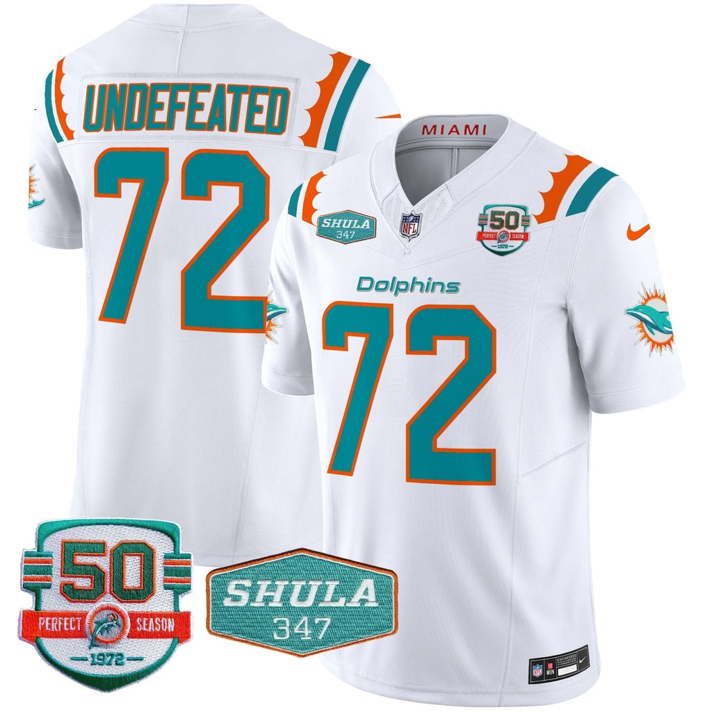 MIA 50th & Don Shula 347 Memorial Patch Vapor Limited Jersey