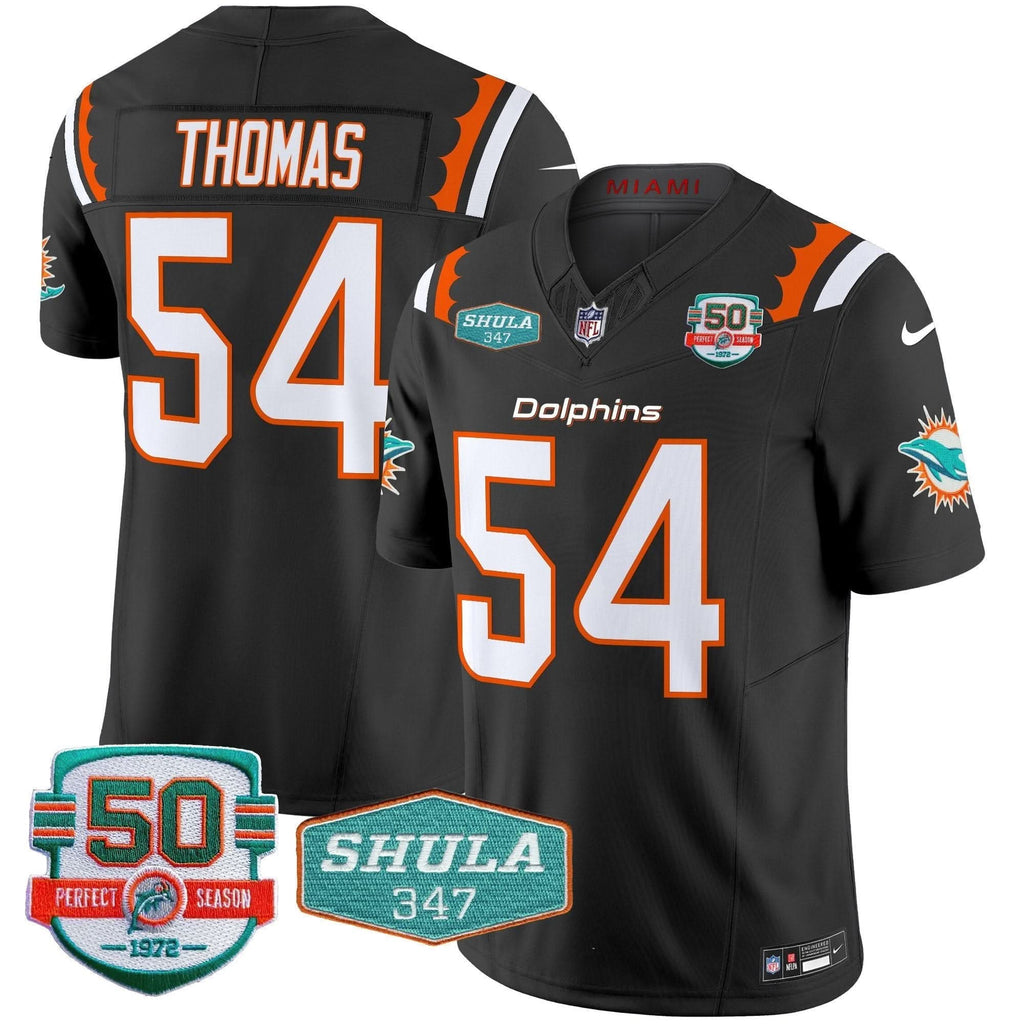 MIA 50th & Don Shula 347 Memorial Patch Vapor Limited Jersey