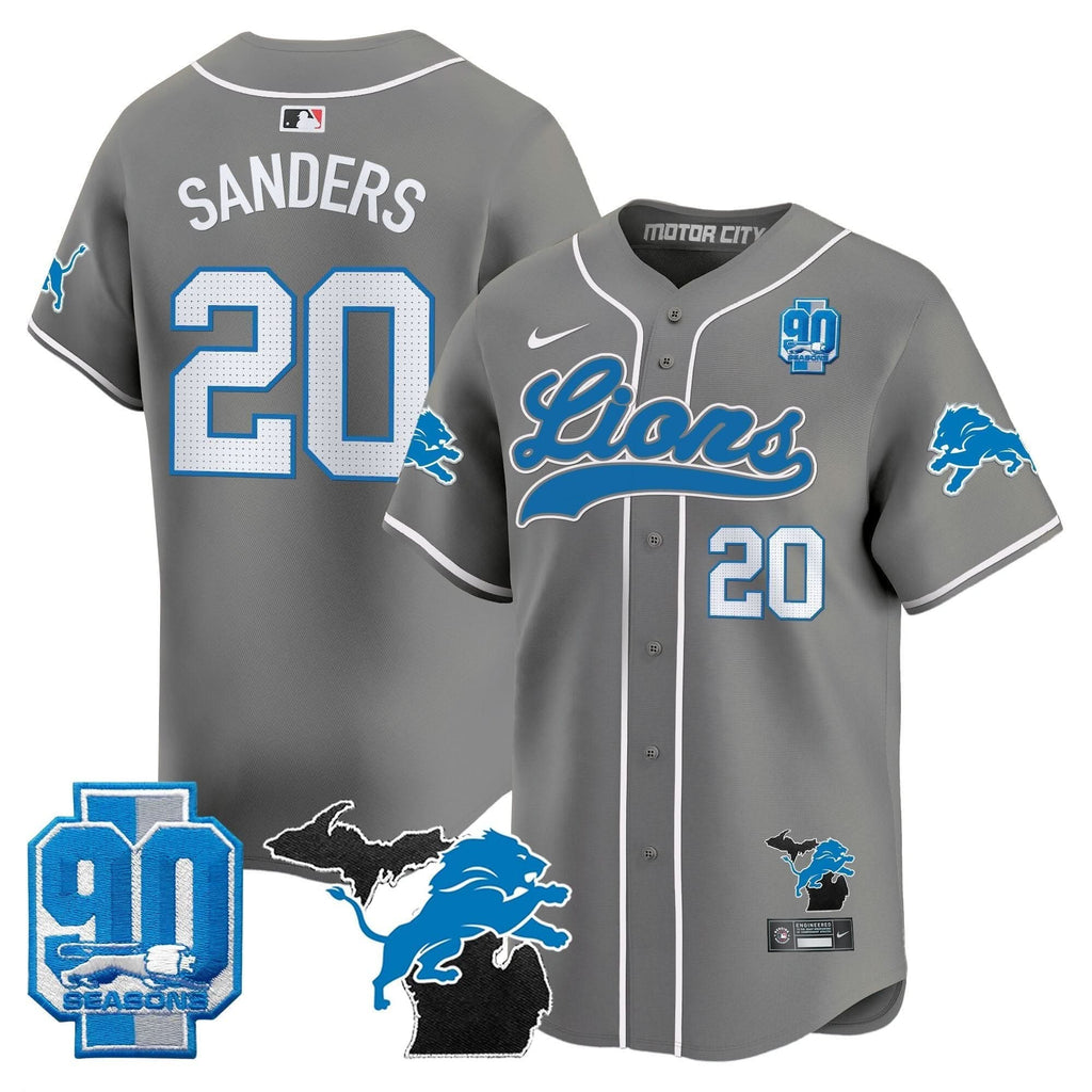 DET 2024 Michigan & 90th Season Patch Baseball Jersey - All Stitched