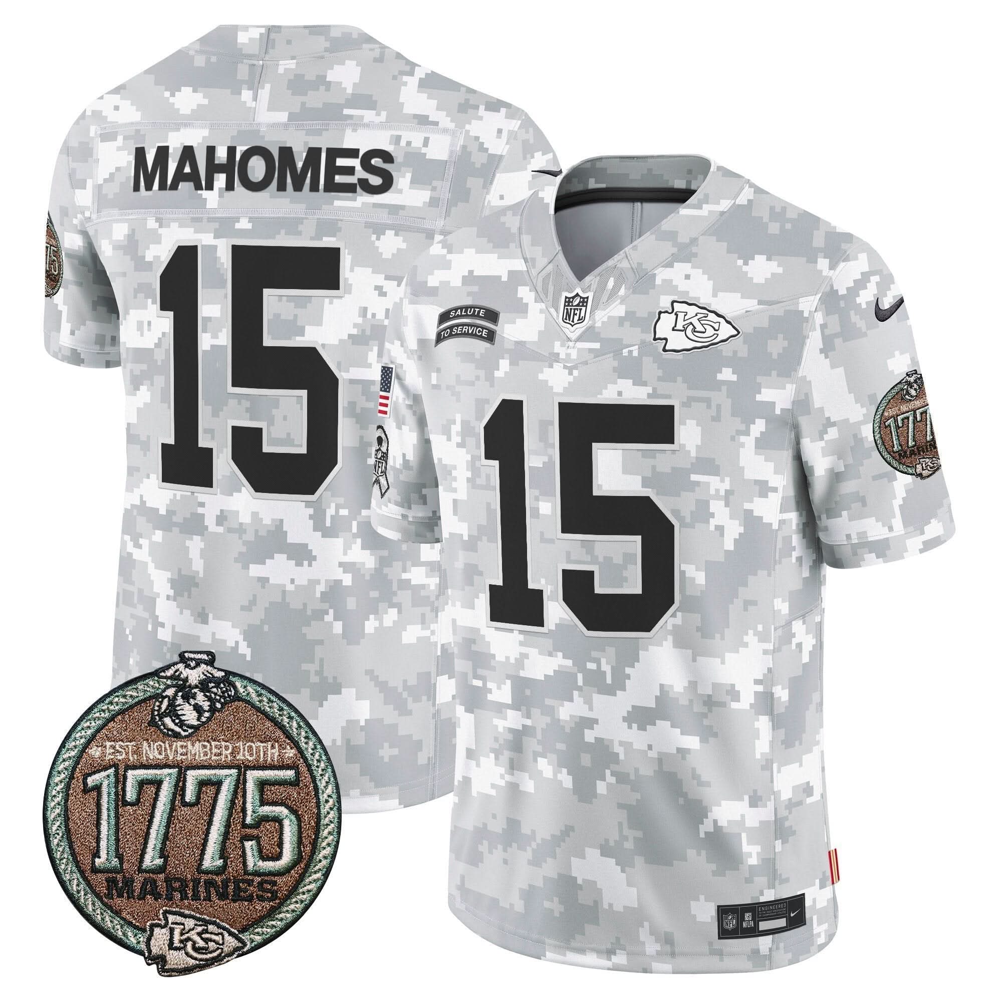 KC 2024 Salute to Service Establishment Year Patch Vapor Limited Jersey