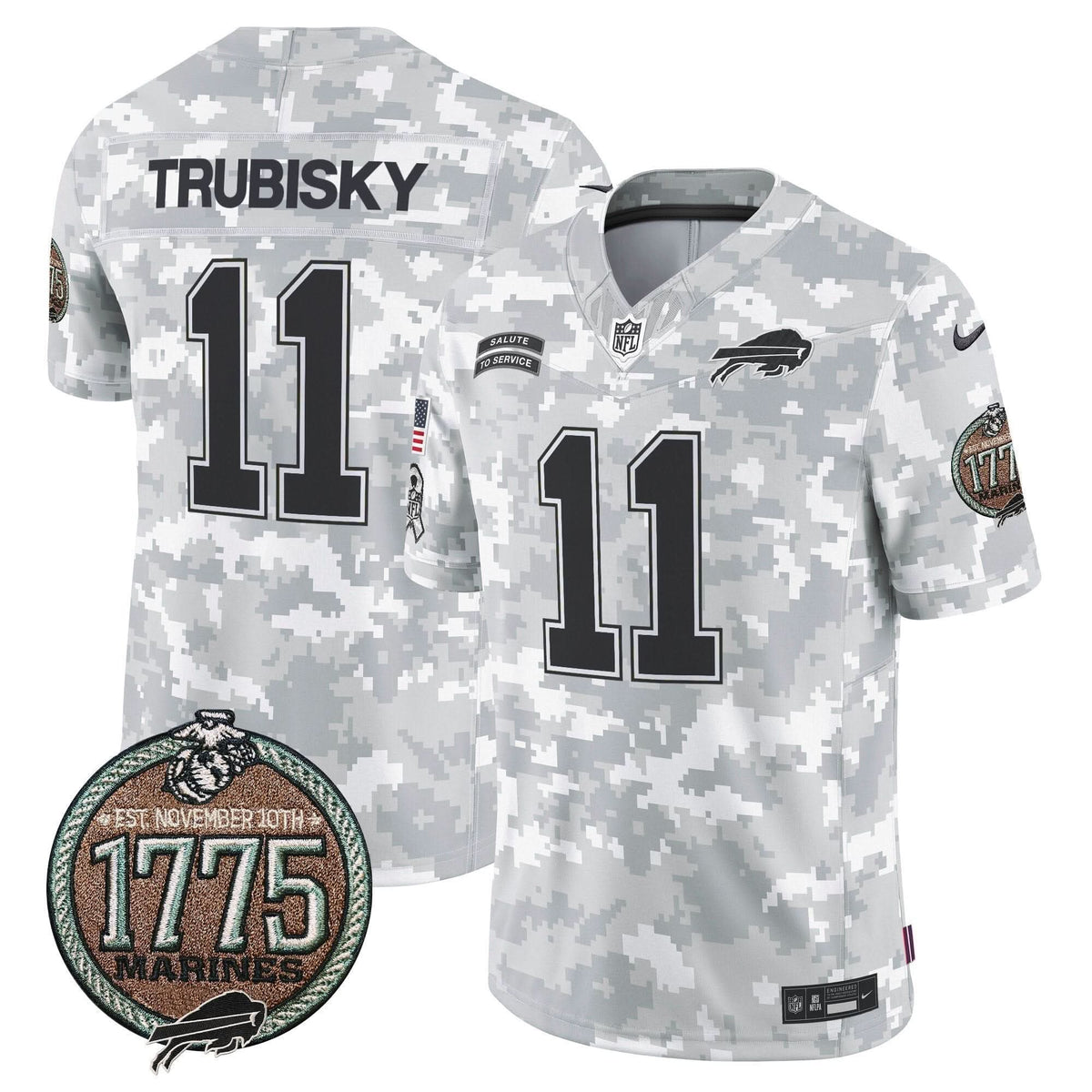 BUF 2024 Salute to Service Establishment Year Patch Vapor Limited Jersey