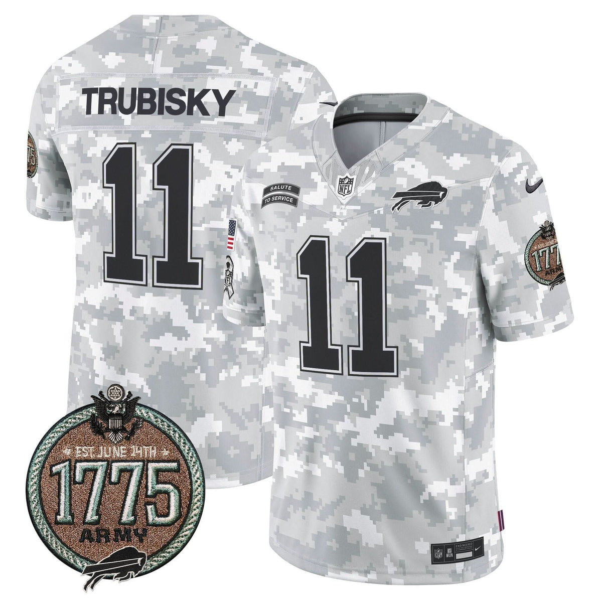BUF 2024 Salute to Service Establishment Year Patch Vapor Limited Jersey