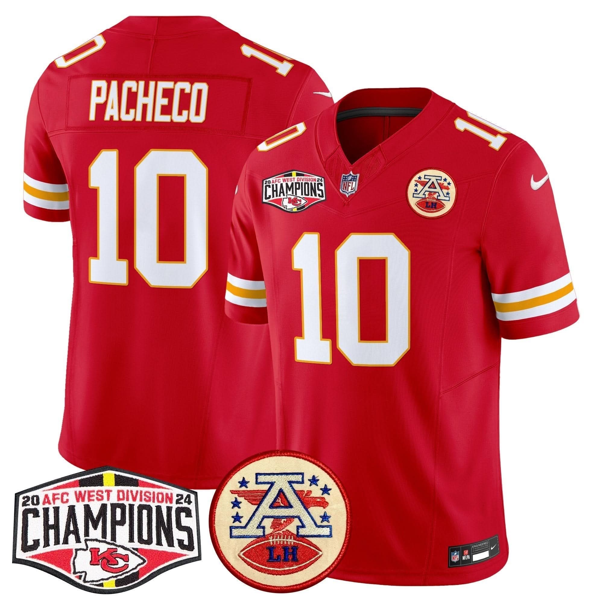 KC 2024 AFC West Division Champions Patch Vapor Limited Jersey