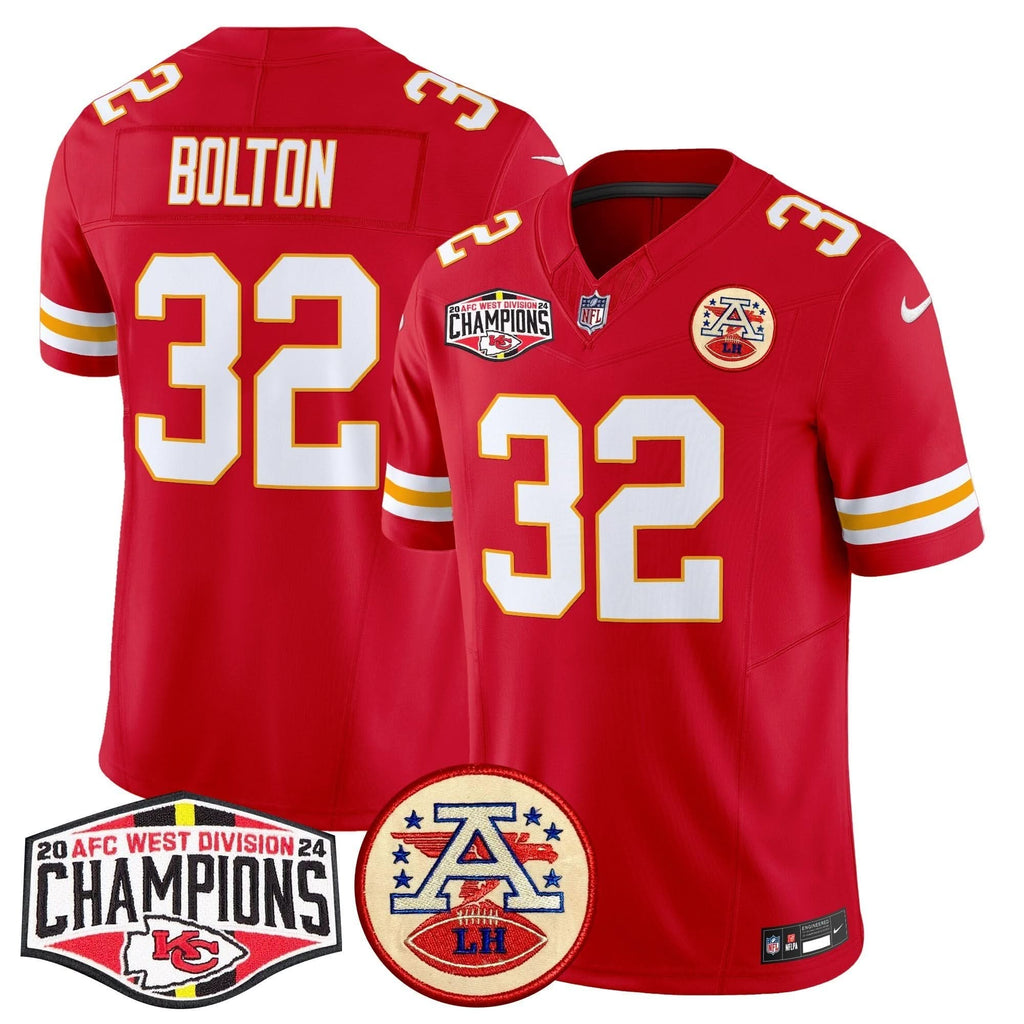 KC 2024 AFC West Division Champions Patch Vapor Limited Jersey