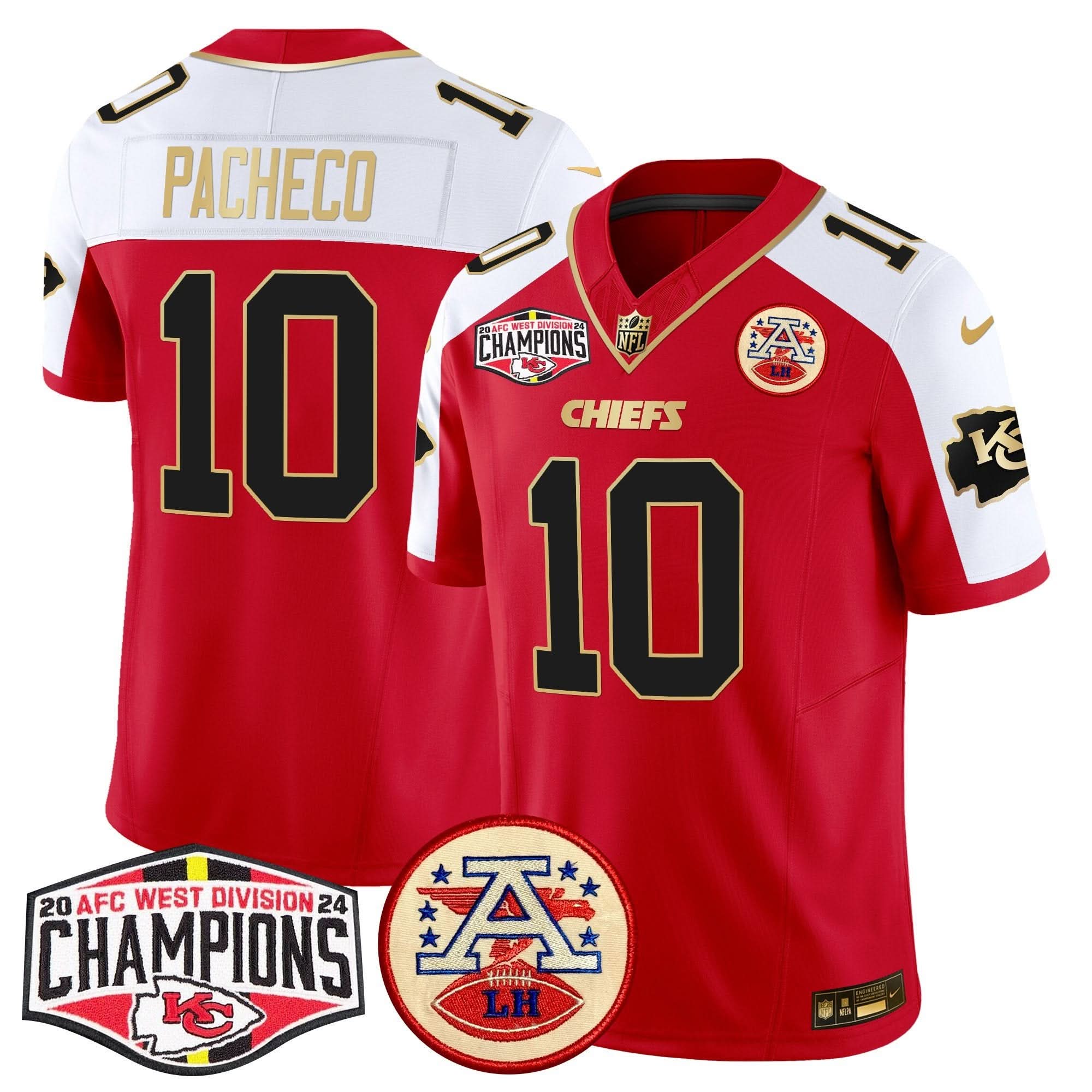 KC 2024 AFC West Division Champions Patch Vapor Limited Jersey