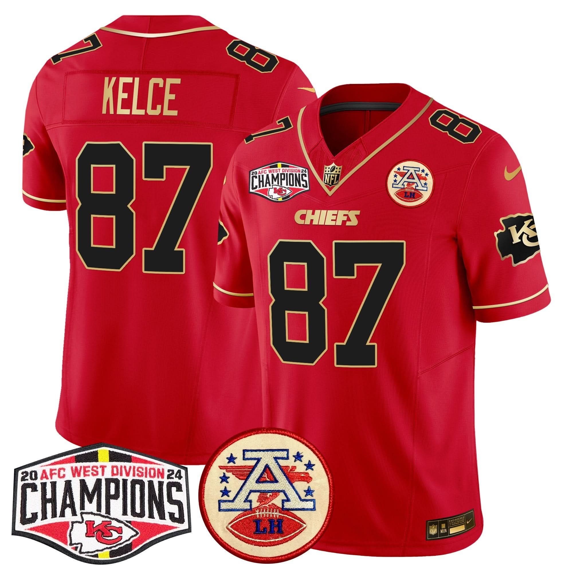 KC 2024 AFC West Division Champions Patch Vapor Limited Jersey