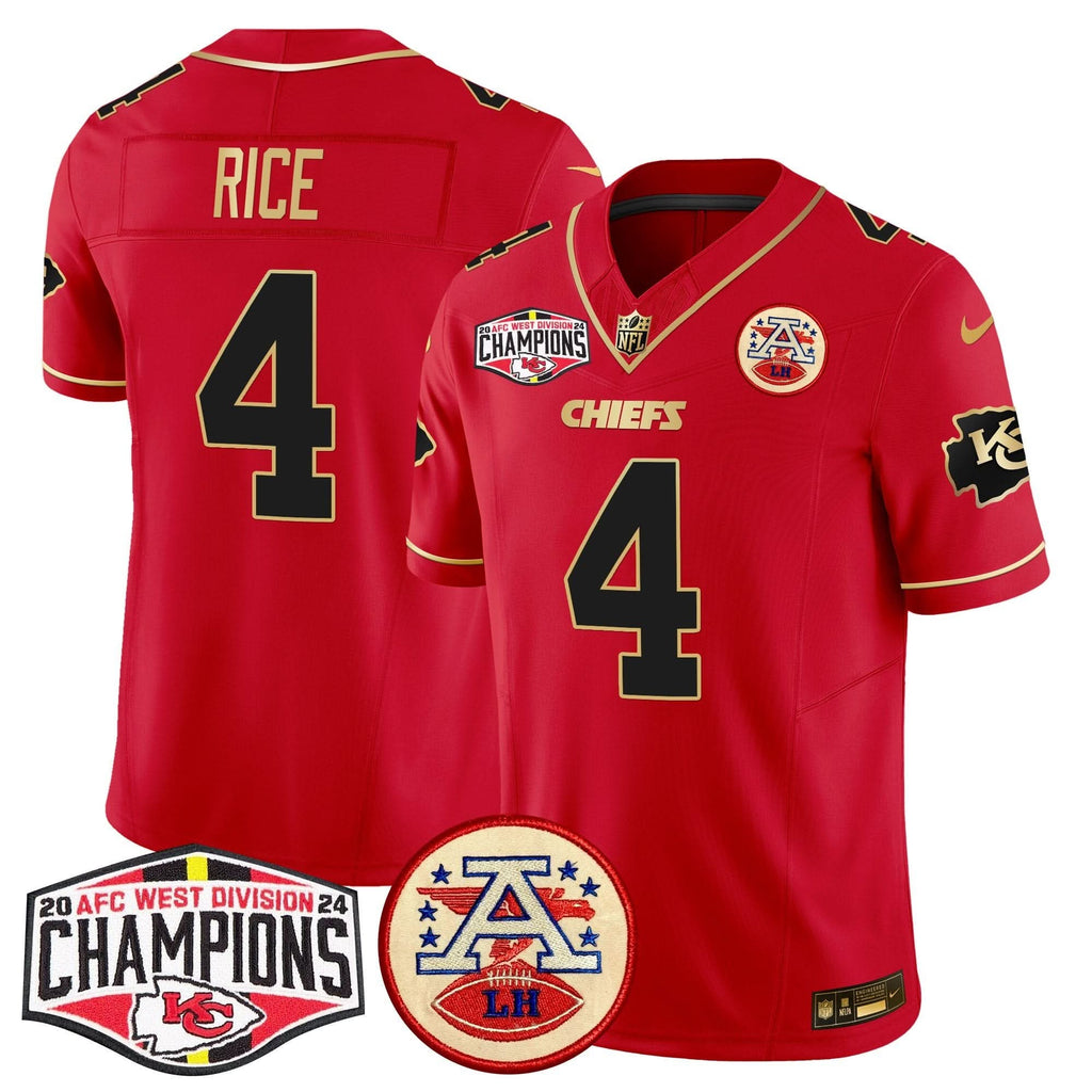 KC 2024 AFC West Division Champions Patch Vapor Limited Jersey
