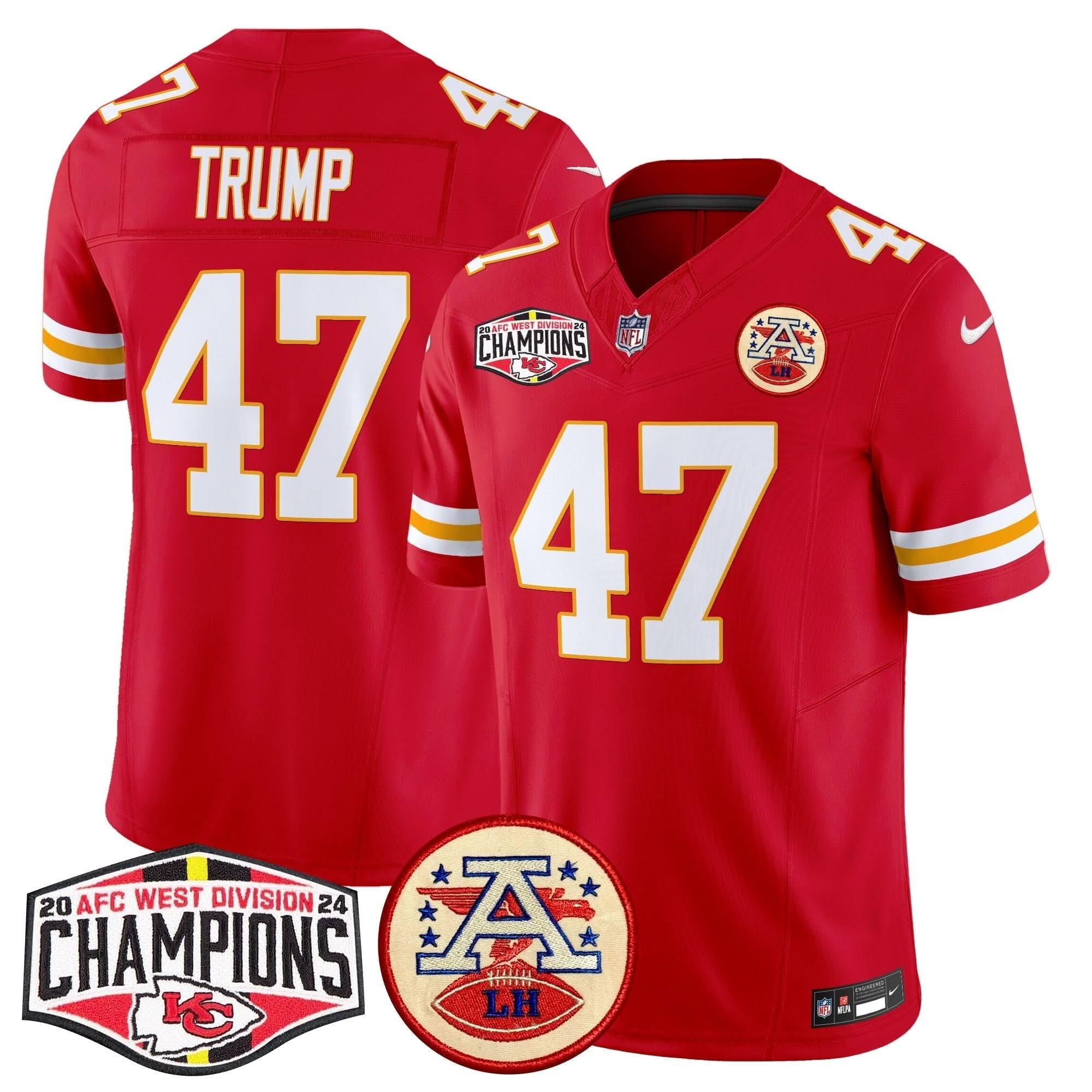 KC 2024 AFC West Division Champions Patch Vapor Limited Jersey