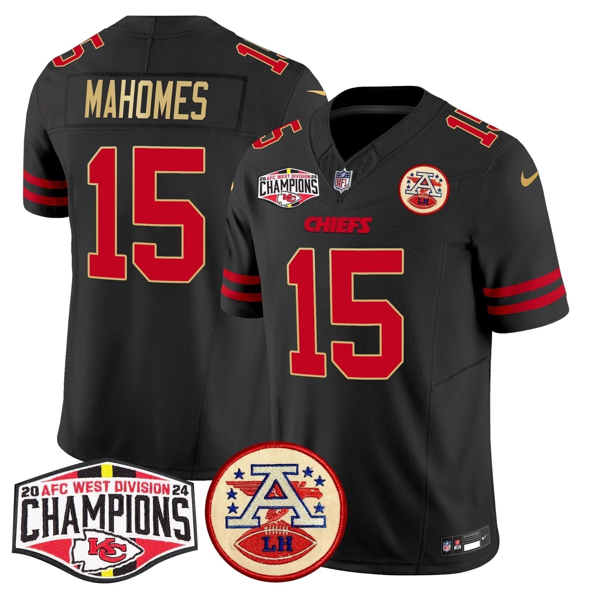 KC 2024 AFC West Division Champions Patch Vapor Limited Jersey