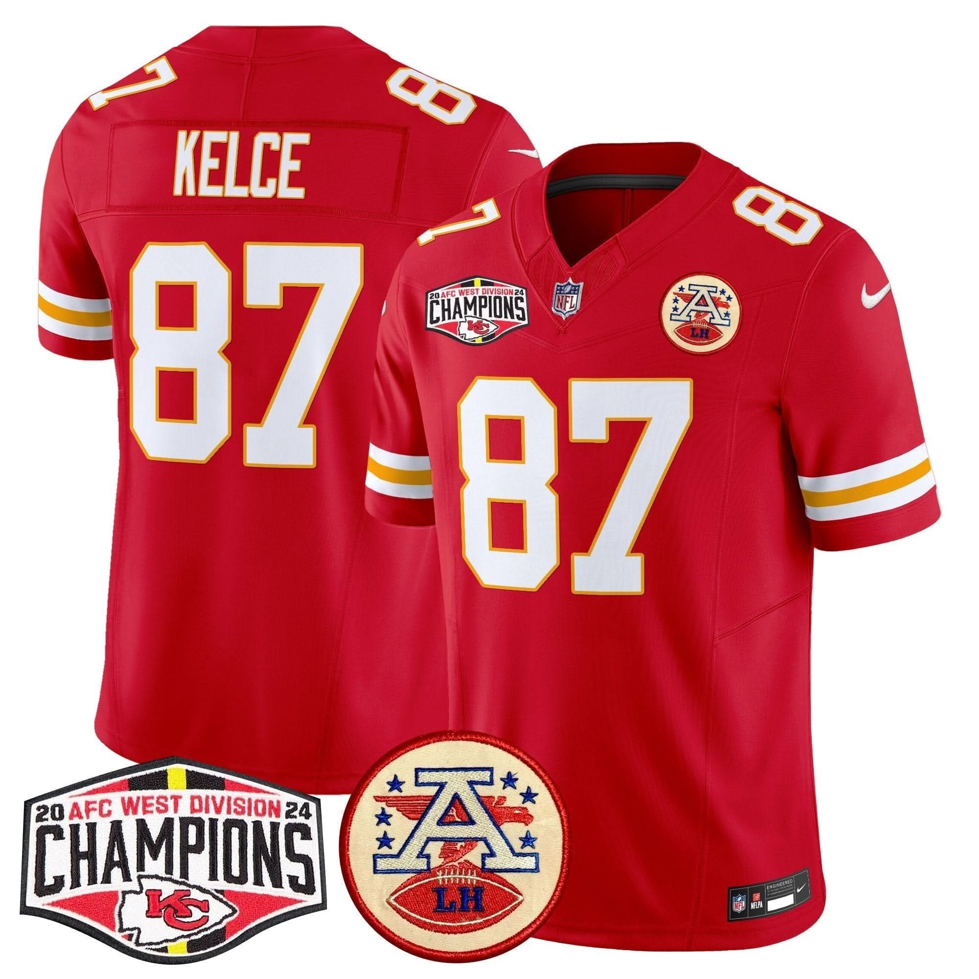 KC 2024 AFC West Division Champions Patch Vapor Limited Jersey