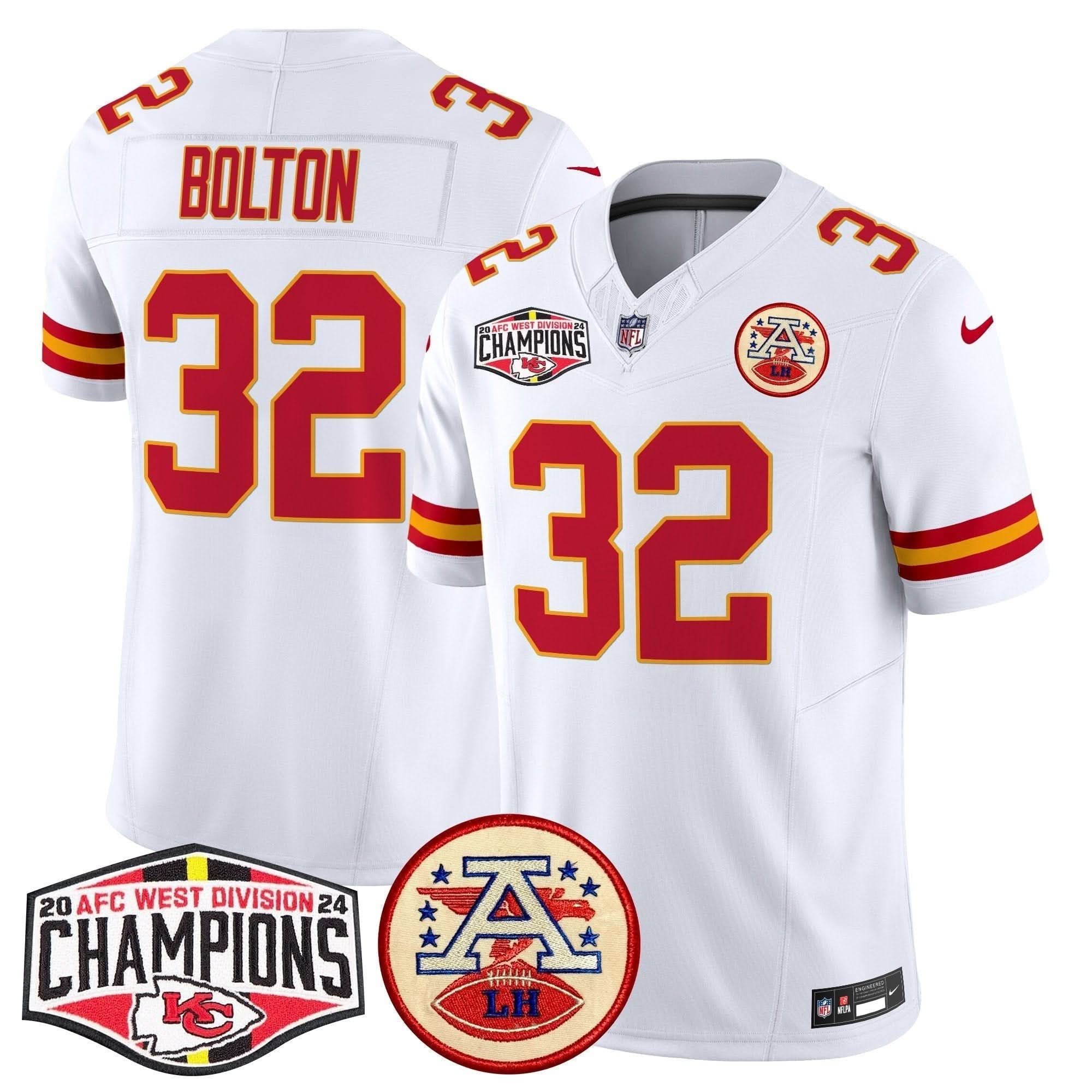 KC 2024 AFC West Division Champions Patch Vapor Limited Jersey