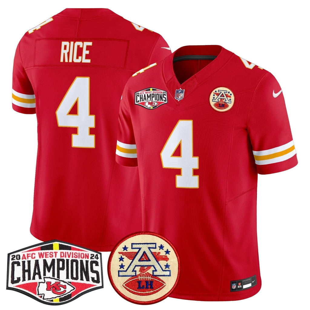 KC 2024 AFC West Division Champions Patch Vapor Limited Jersey