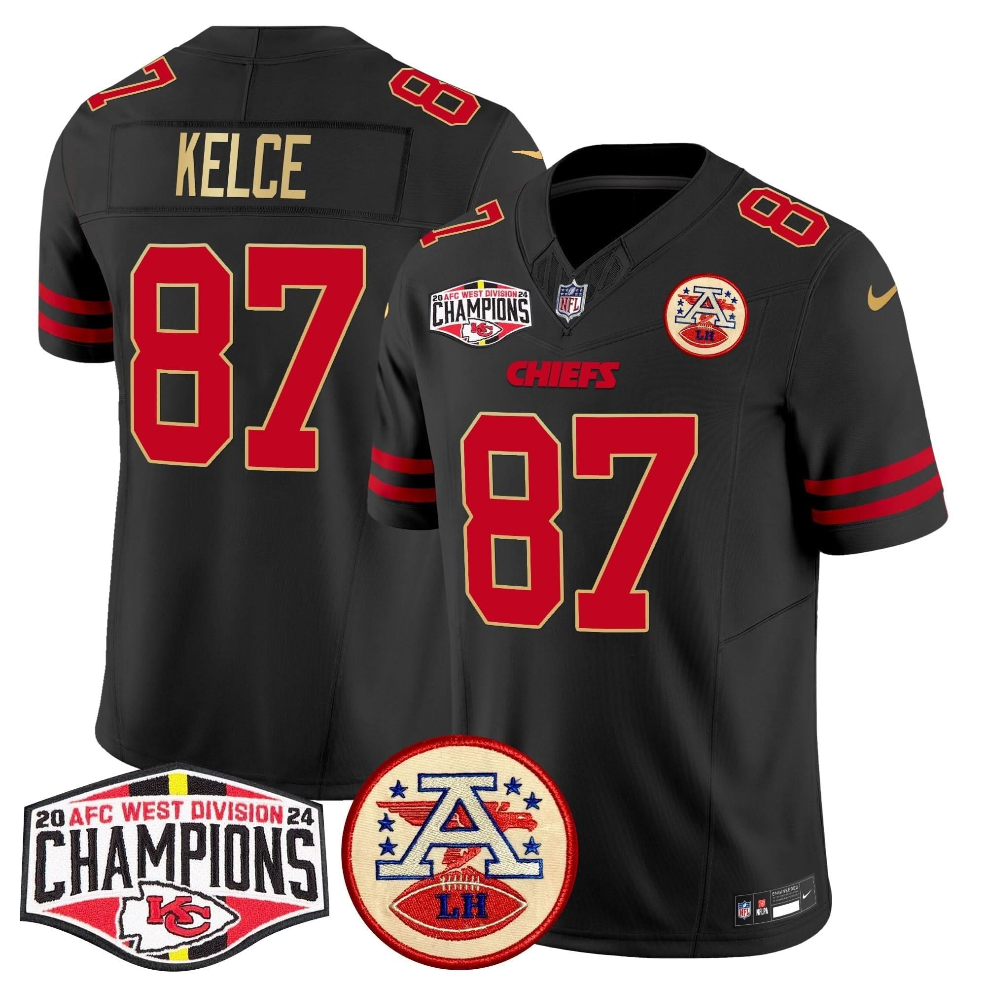 KC 2024 AFC West Division Champions Patch Vapor Limited Jersey