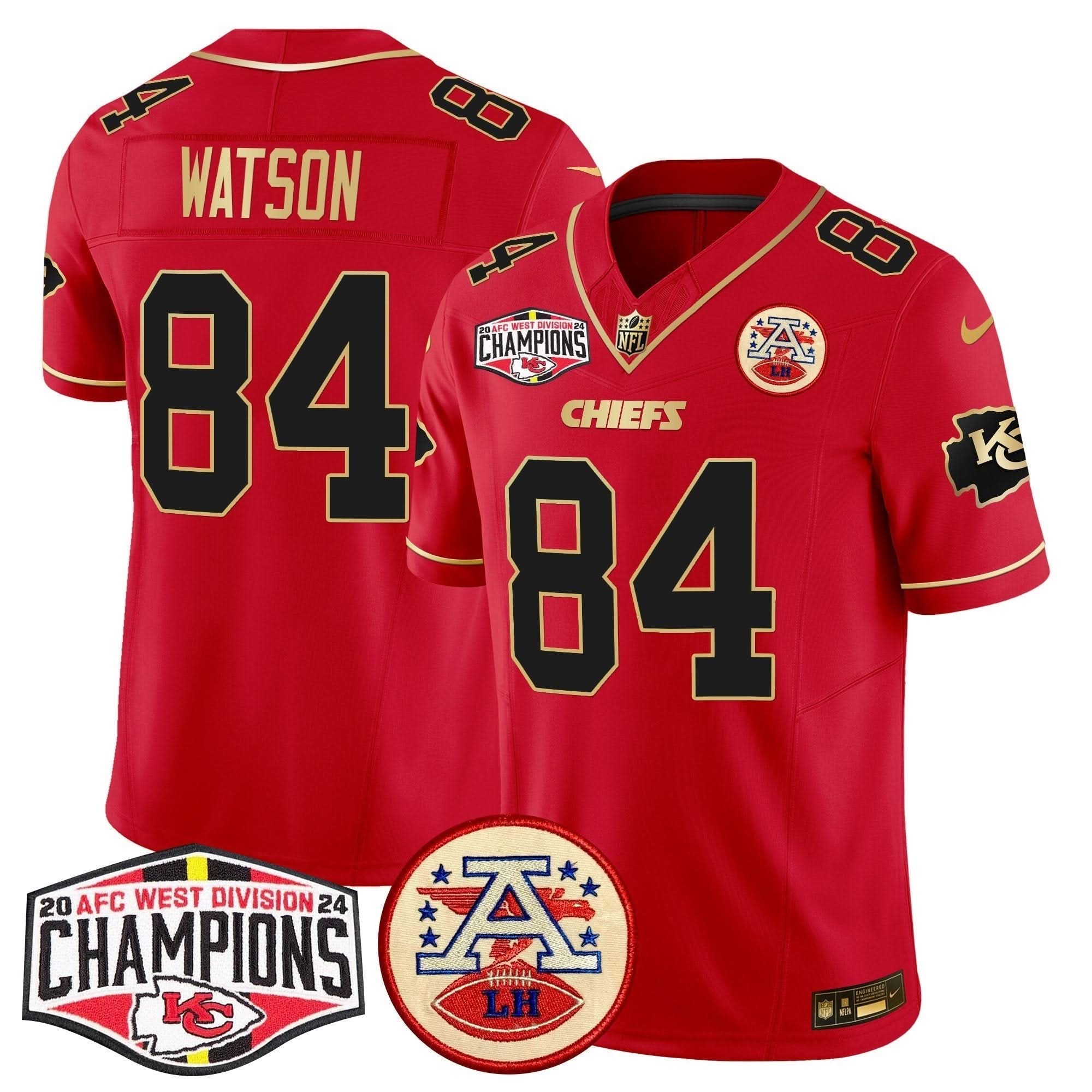 KC 2024 AFC West Division Champions Patch Vapor Limited Jersey