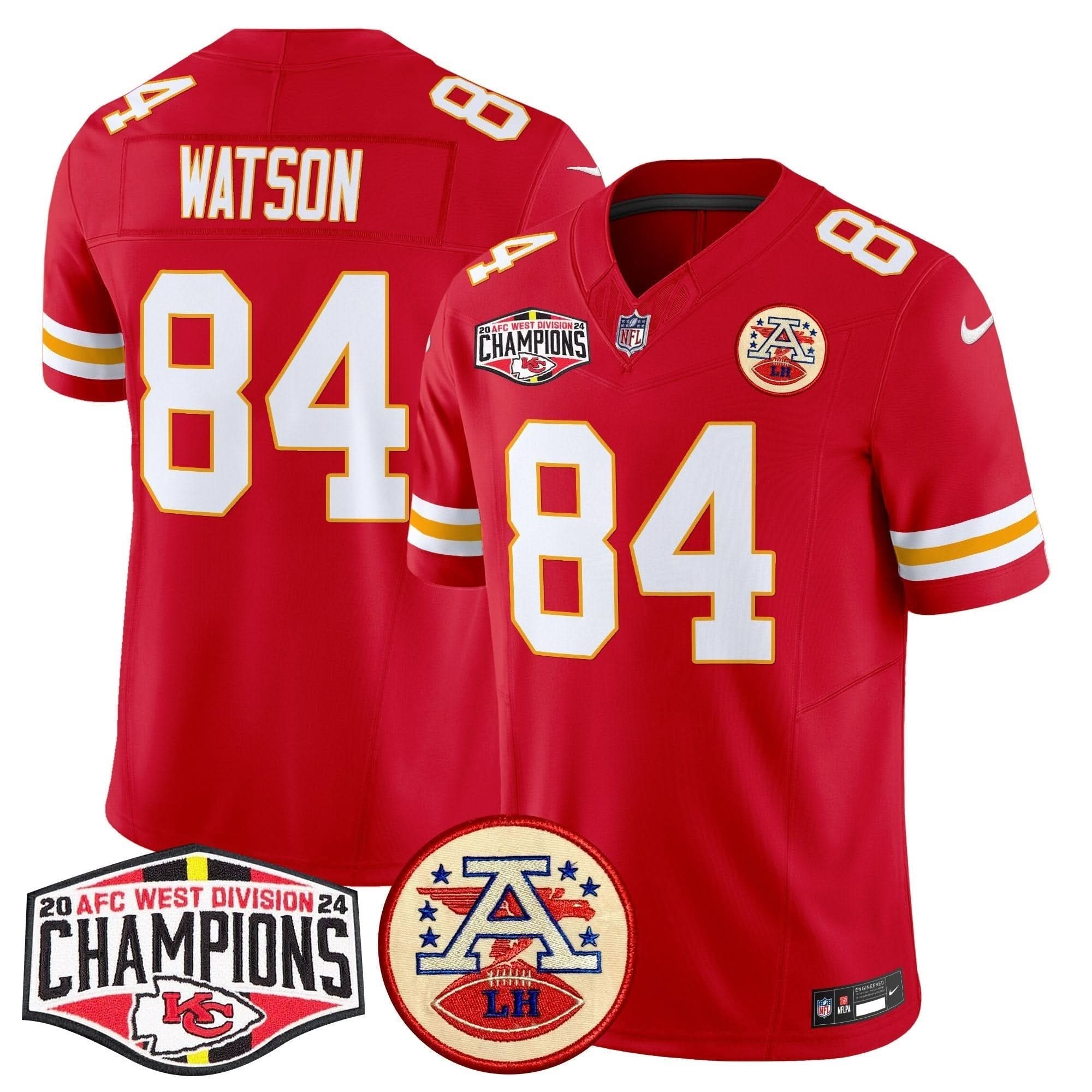 KC 2024 AFC West Division Champions Patch Vapor Limited Jersey