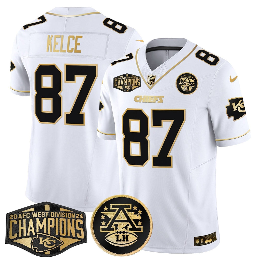 KC 2024 AFC West Division Champions Patch Gold Vapor Limited Jersey