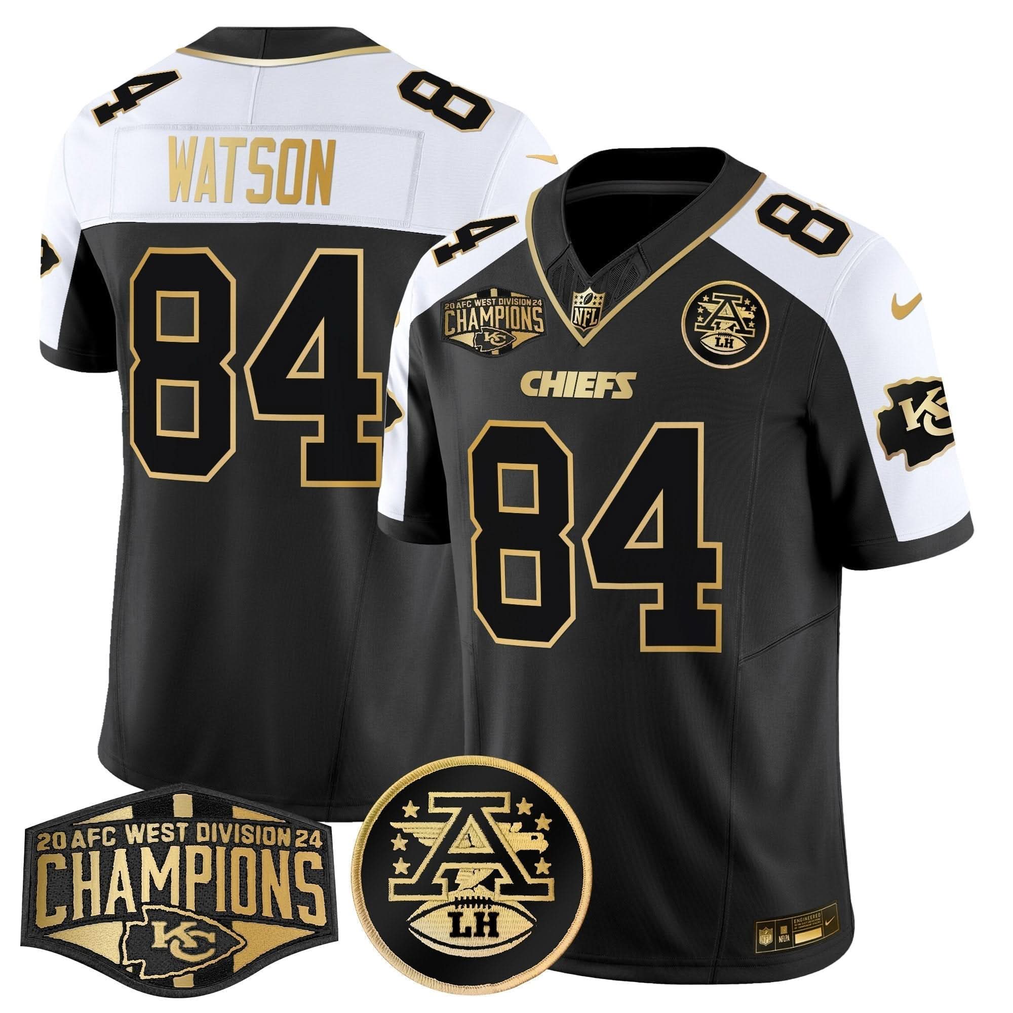 KC 2024 AFC West Division Champions Patch Gold Vapor Limited Jersey