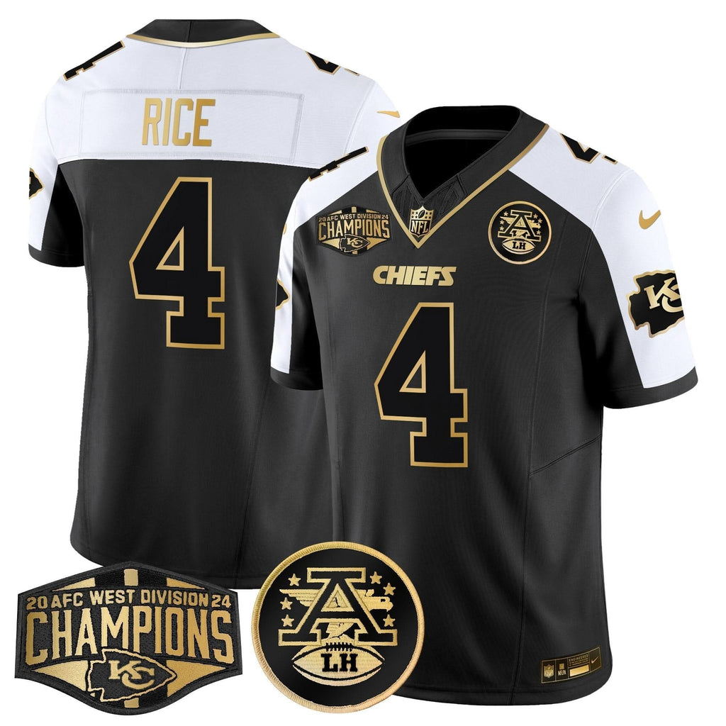KC 2024 AFC West Division Champions Patch Gold Vapor Limited Jersey