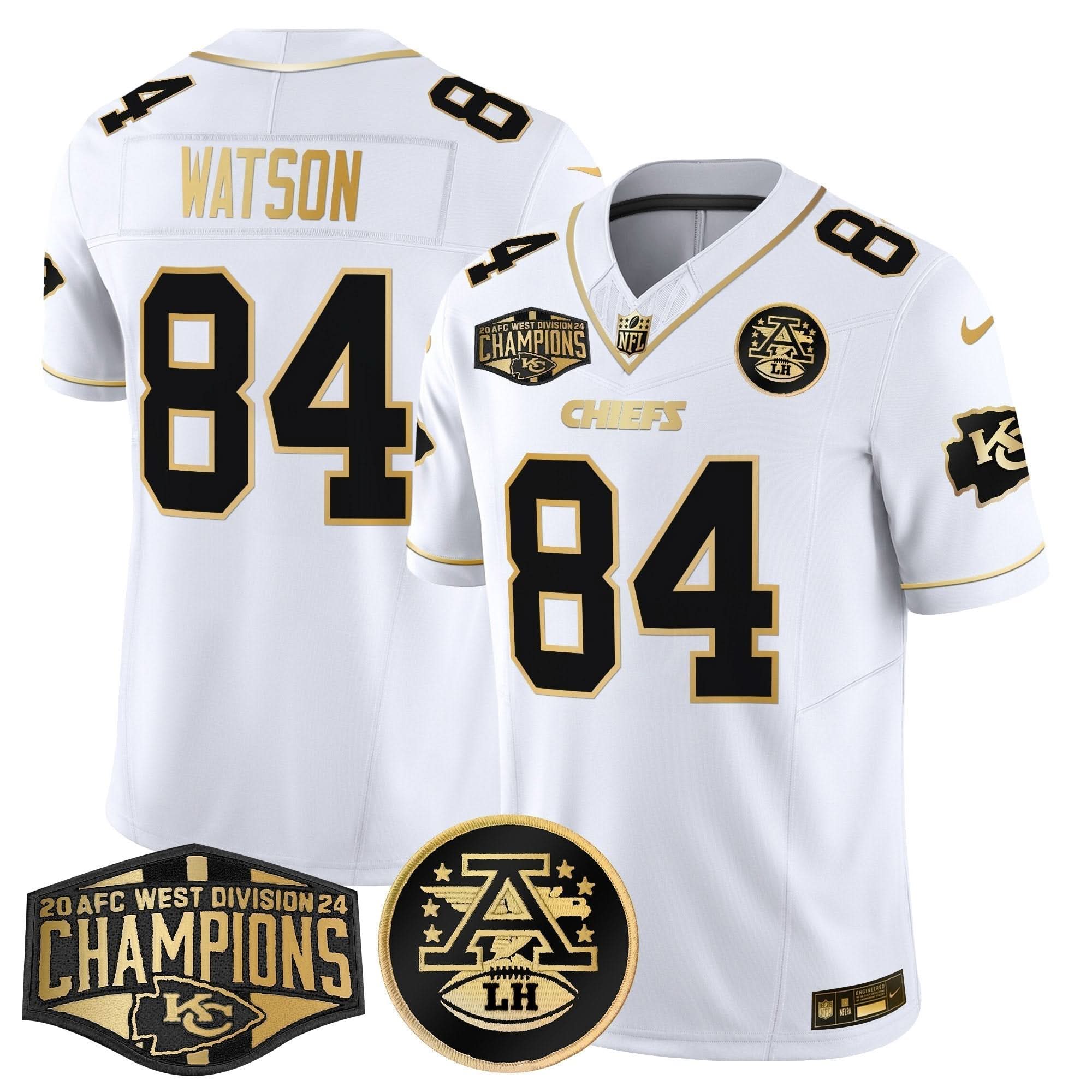 KC 2024 AFC West Division Champions Patch Gold Vapor Limited Jersey