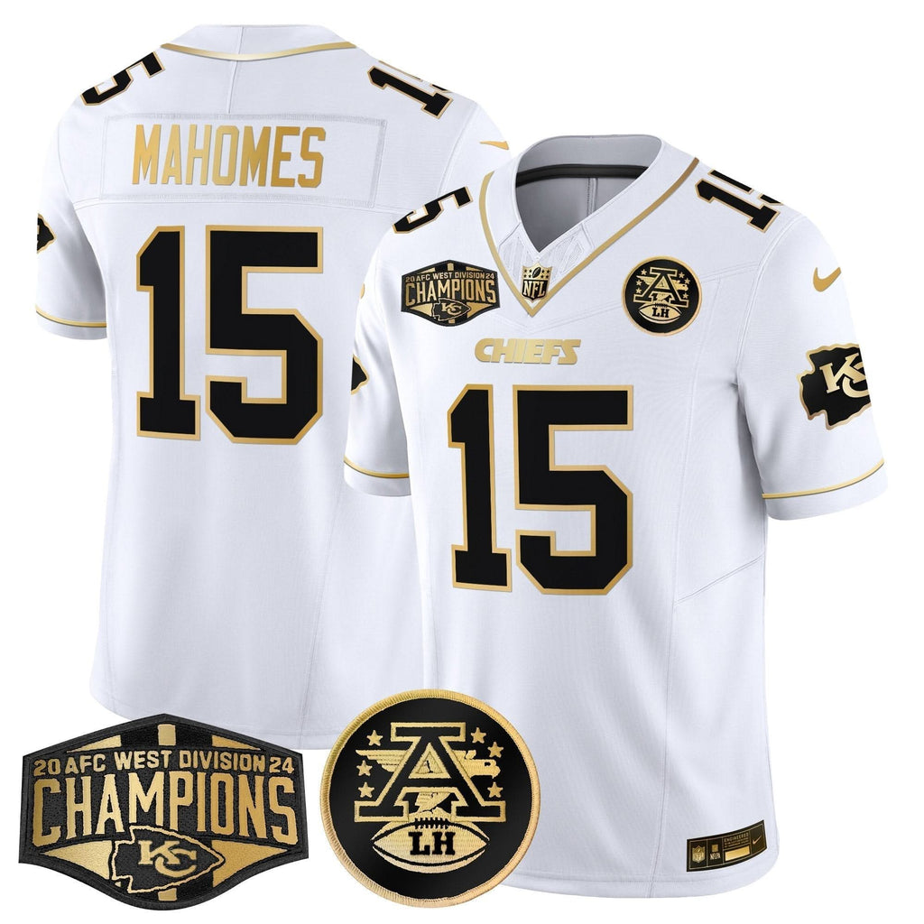 KC 2024 AFC West Division Champions Patch Gold Vapor Limited Jersey