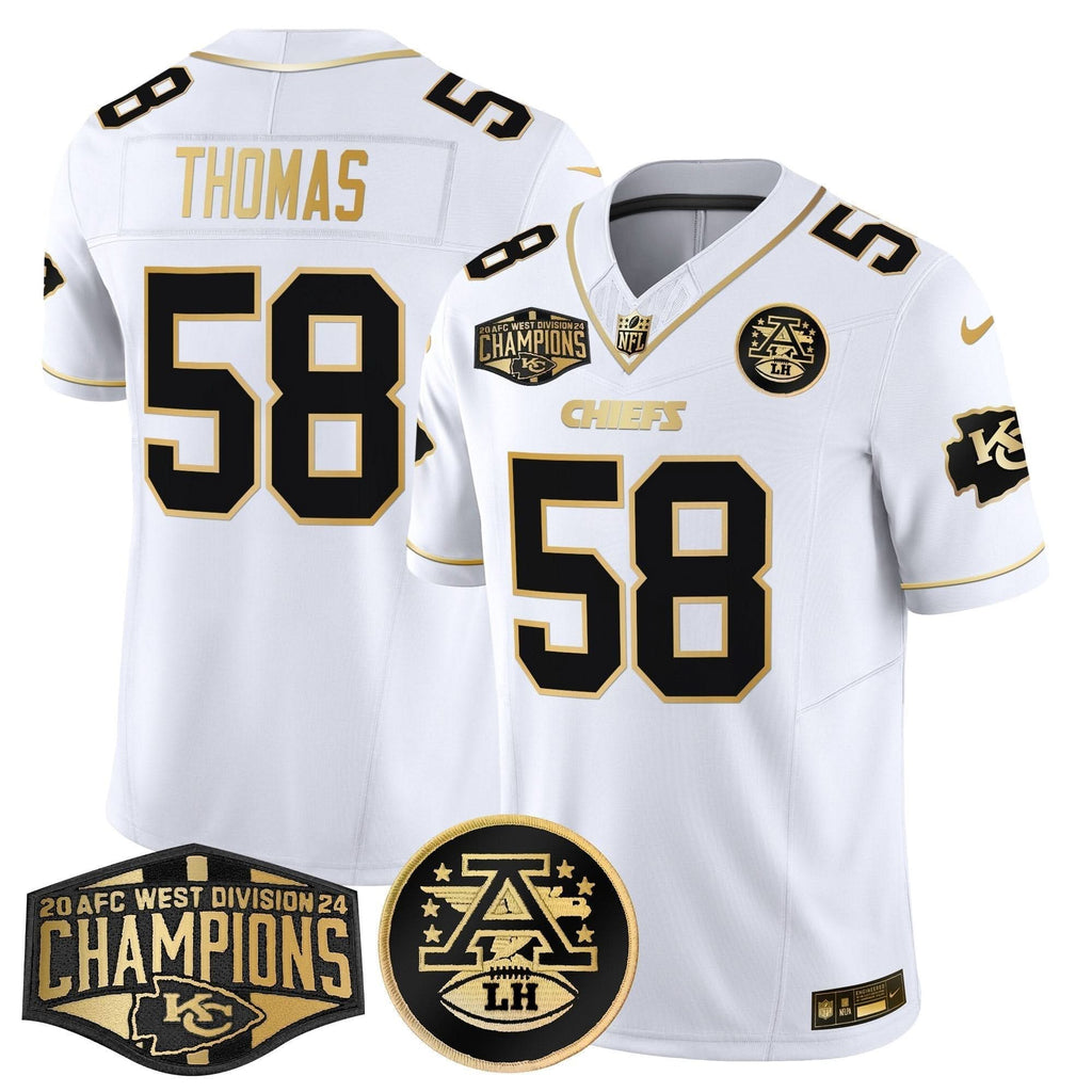 KC 2024 AFC West Division Champions Patch Gold Vapor Limited Jersey