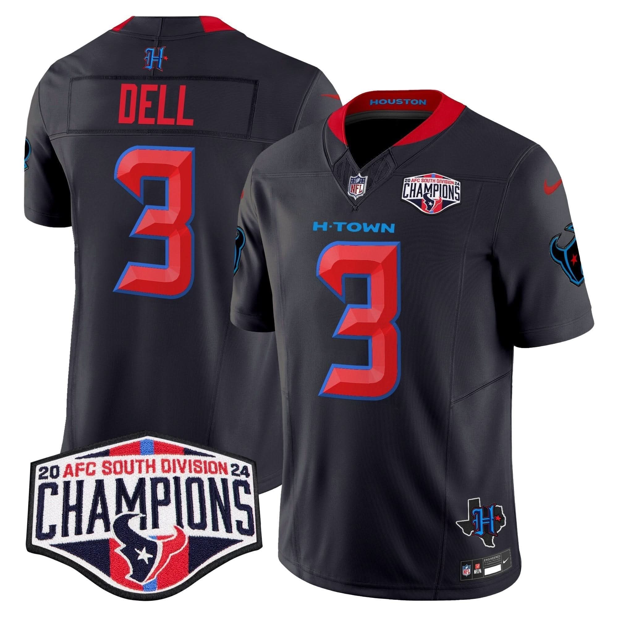 HT 2024 AFC South Division Champions Patch Vapor Limited Jersey