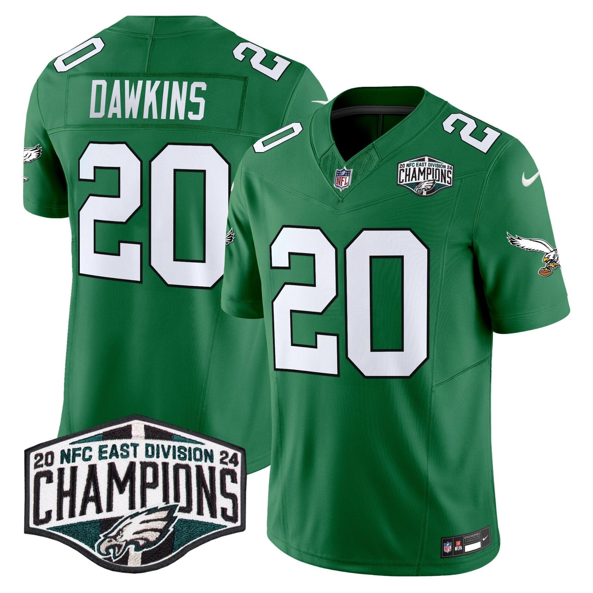 PE Kelly Green 2024 NFC East Division Champions Vapor Limited Jersey V2