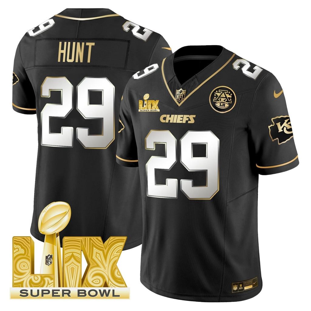 KC Super Bowl LIX Patch Gold Vapor Limited Jersey