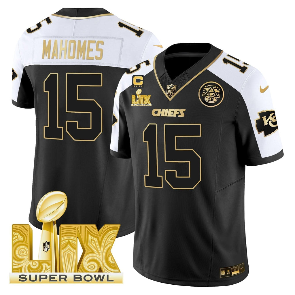 KC Super Bowl LIX Patch Gold Vapor Limited Jersey