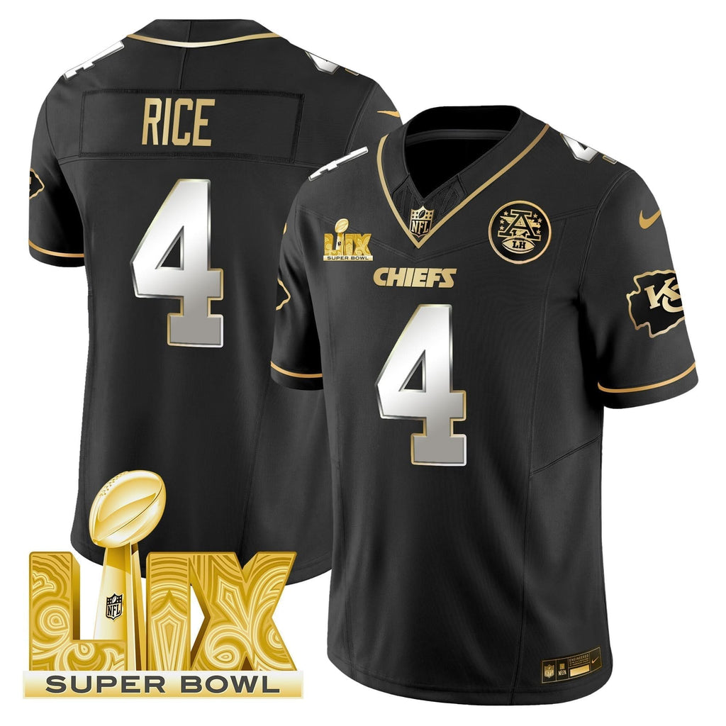 KC Super Bowl LIX Patch Gold Vapor Limited Jersey