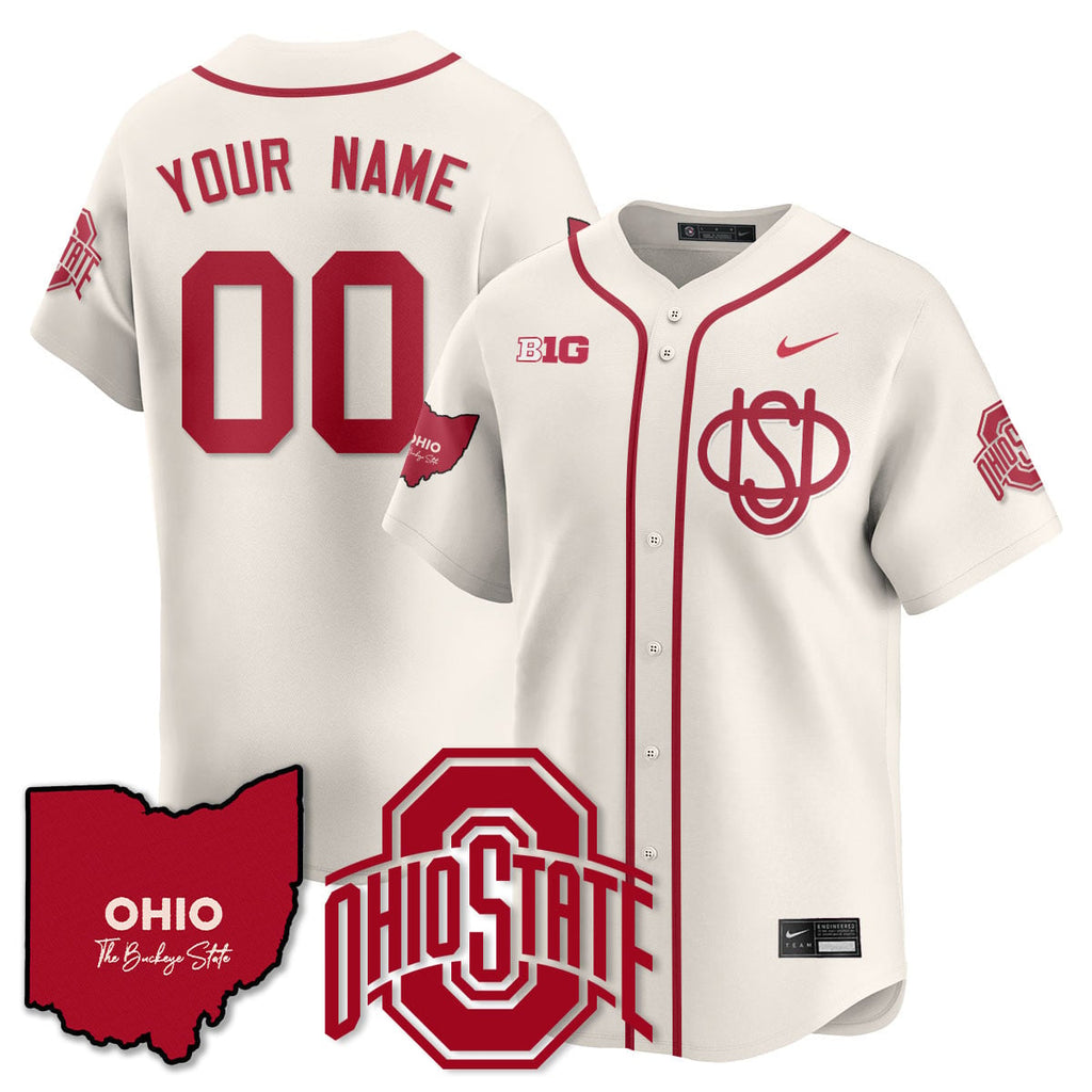 Men's Ohio State Buckeyes 2025 Wordmark Jersey - All Stitched