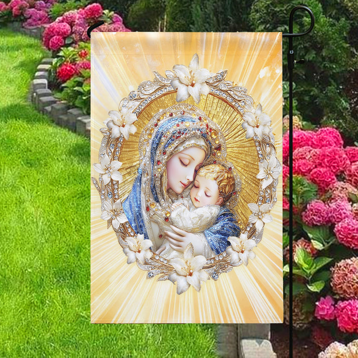 Garden Flag 12" x 18" - Holy Embrace