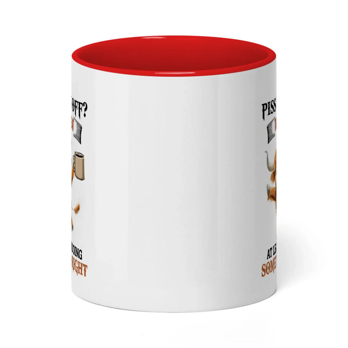 Did I Piss You Off That's Great Cow Two Tone Mug