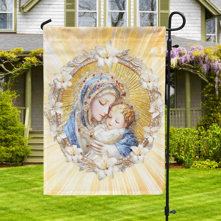 Garden Flag 12" x 18" - Holy Embrace