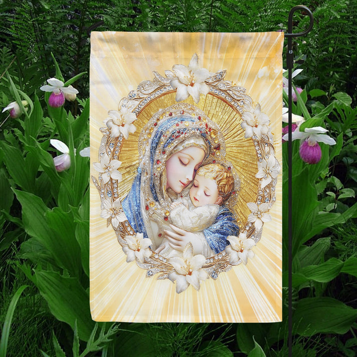 Garden Flag 12" x 18" - Holy Embrace