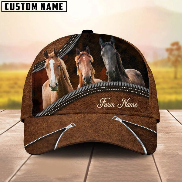 Happiness Horse Customized Farm Name 3D Classic Cap